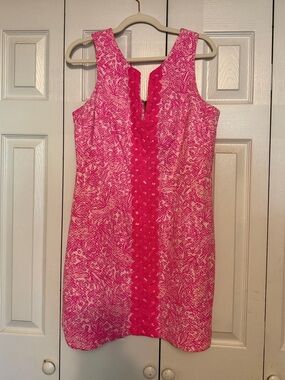 Lilly Pulitzer Hot Pink Printed Sleeveless Shift Dress